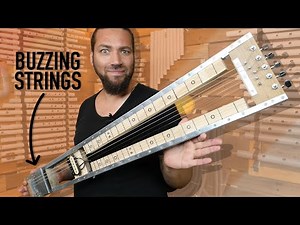 Building a DIY slide guitar with buzzing strings