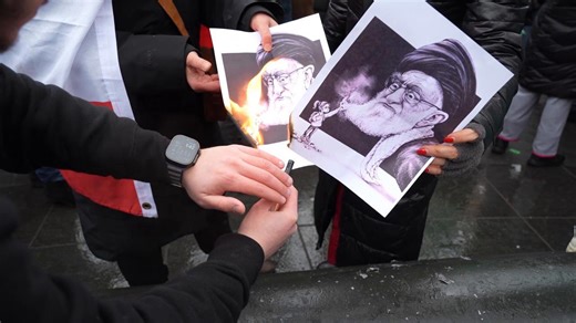Rally against oppressive Iranian regime of Supreme Leader Ali Hosseini Khamenei - 66891115