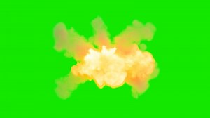 Download Fire explosion transition on green screen for free