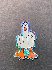 Flipping the Bird Sticker - Etsy