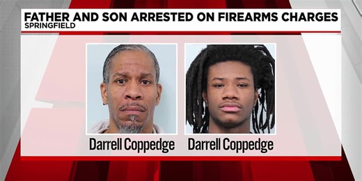 Father and son arrested on firearms charges in Springfield