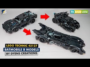 LEGO Technic 42127 alternates from Rebrickable by Dyens Creations - 1989 Batmobile & Tumbler