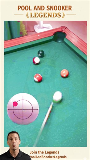 Mastering Cue Ball Control: The Power of Left English 🎱 Notice the reticle in the corner? 🎯 By hitting the cue ball on the left side (Left English), we alter the angle off the rail. Instead of drifting straight, the cue ball spins perfectly into position for the 8-ball. This is the difference between a hard shot and an easy win. #billiards #pooltable #8ballpool #poolhacks #billiardstips #bankshot #geometry #trickshot #pooltutorial #snooker | Pool & Snooker Legends