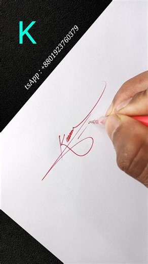 How to Create Stylish K Signature ✍️ | Easy Autograph Design #Shorts