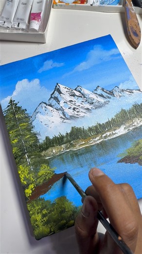 I Painted the Artist Who Taught Me How to Paint 🎨 | Bob Ross | Canvas Diaries