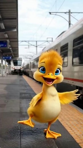 🐥 Naughty Dancer DAF – Happy Moves at the Train Station! 🚂🕺