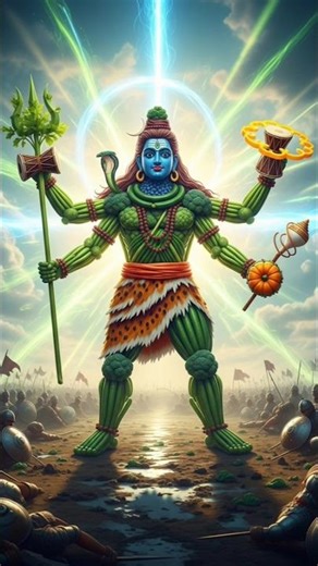 Vegetable Shiva vs Mahishasura 🥦⚡ | Final Epic 3D Cartoon Battle#VegetableShiva#Mahishasura#Shiva