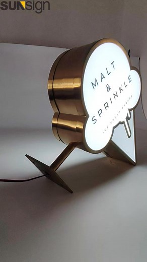 A wall blade lightbox sign is a dynamic and attention-grabbing sign that projects outward from the wall, combining a traditional blade sign with modern illumination. Ideal for enhancing visibility day and night, it is commonly used by retail stores, restaurants, ice cream shops and hotels. ✨ WhatsApp: 1(646) 418-9907 ✨ Email: heidi@sunsignad.com #customsigns #storesigns #shopsign #lightbox #ledlightbox #lightboxsign #ledsign #3dsigns #customlightbox #advertizing #signmaker #signfactory #lighteds