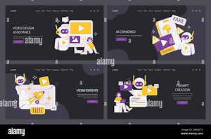 AI-Driven Design Tools set. A complete suite for video design, content moderation, and creative prompt generation. Nurturing innovation in digital media. Vector illustration Stock Vector Image & Art - Alamy