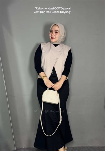 Elegant Vest Outfit Ideas with Jeans Skirt