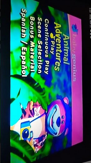 Baby Genius Animal Adventures DVD menu