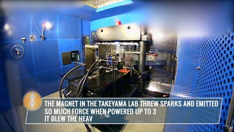 Super-strong magnet literally blew the doors off a Tokyo laboratory