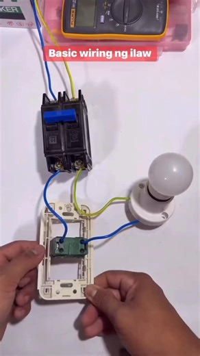 111K views · 1.4K reactions | 1 bulb 1 switch wiring connection #ElectricalTutorial #fypシ゚ #highlights | Electrical Tutorial | Facebook