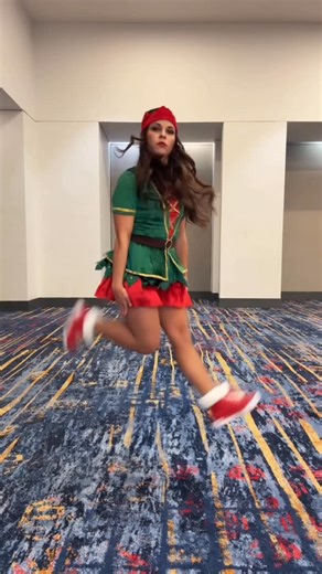 Kausha Elán Campbell 🍩 on Instagram: "When you hit your toy quota early. 🧸🎁 Merry Christmas Eve! #christmas #dance #elf DC: @smoothjasmine 🎶: @kyleyoumadethat Costume: @candai"