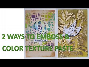 2 Ways TEXTURE PASTE on STENCILS - Card techniques with Texture Paste - 2 Ways to Ink Texture Paste