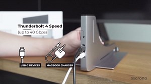 Dock for 14" Apple MacBook Pro - Docking Station - Connect Dual Displays w/Two Thunderbolt 4 USB-C Ports - Mac Docking Station Hub for MacBook Pro 14" (M1,M2,M3,M4 Base/Pro/Max,M5 2021-2025)