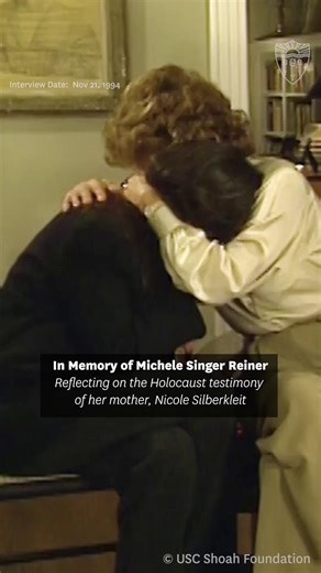 USC Shoah Foundation on Instagram: "We remember film producer Michele Singer Reiner and director Rob Reiner, friends of the USC Shoah Foundation. Michele’s mother, Holocaust survivor Nicole Silberkleit, recorded her testimony with us in our founding year of 1994. She was one of the first 300 survivors to do so. In her testimony, she retells her upbringing in France, her survival of Auschwitz, Drancy, and Ravensbruck concentration camps, her liberation by Soviet Armed Forces, and her pride in her