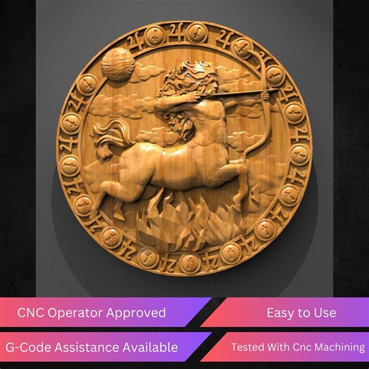 Sagittarius Zodiac Centaur 3D STL Model for CNC Router, Mythological Archer Wall Art Relief, Astrology Sign Wood Carving Design for Aspire - Etsy UK