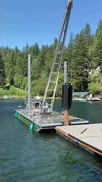 Marine construction pile driver by Bargeguy