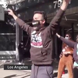 Supporters of President-elect Joe Biden took to the streets in jubilation across the country, including in front of the White House, after he was projected as the winner of the 2020 election. https://cbsn.ws/3n99wQx | CBS News