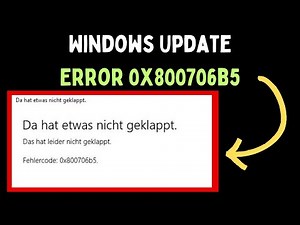 How to Fix Windows Update Error 0x800706b5 on Windows 11