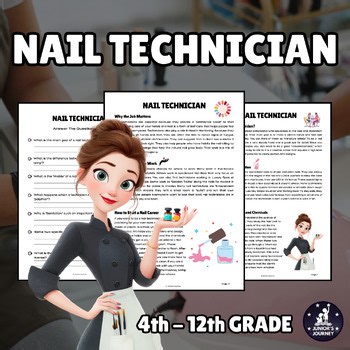 Nail Technician Reading Comprehension | Career Exploration Worksheet