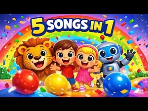 5 Kids Songs in One 🎶 | Hand Washing, Animals & Colors | Meloland Kids