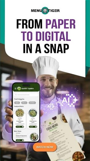 How to convert your menu to digital instantly with MENU TIGER
