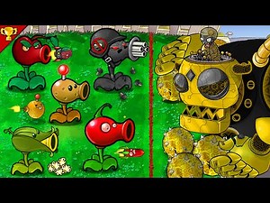 Plant vs Zombies : Family Peashooter vs Gold Zomboss - Who Will Win ?