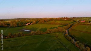 Beautiful farmland on a sunny day