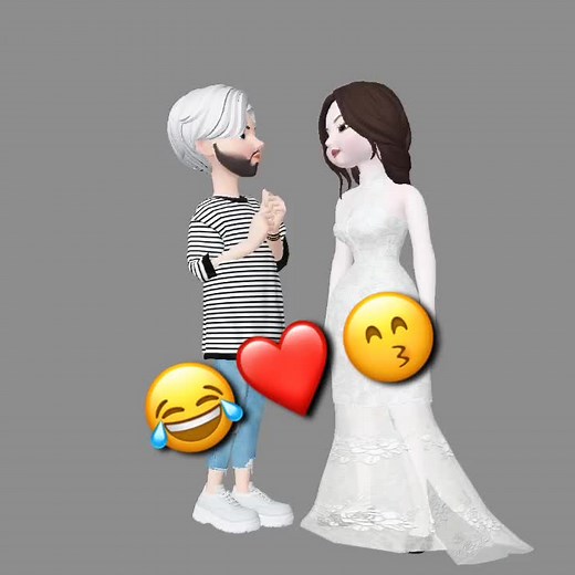 Animated Wedding Romance: Dance and Affection