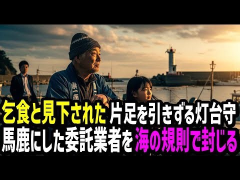 「乞食」と馬鹿にされた、片足をひきずる灯台守と少女。委託業者を海の規約で黙らせる！