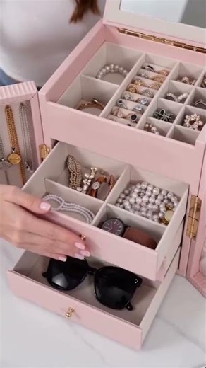 Elegant Jewelry Storage Gift | 4-Layer Double Door Jewelry Box
