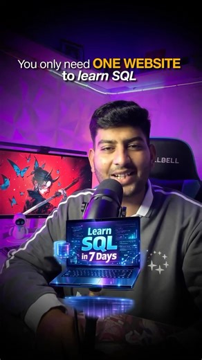 Ankit Dungawat | Master SQL in 7 days the smart way😨 Stop watching SQL tutorials — start writing real queries. 💻 This website lets you practice SQL... | Instagram