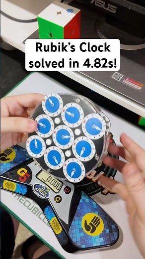 Rubik’s Clock solved in 4.82s! #rubikscube #speedcubing