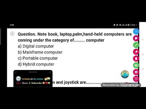 Note book, laptop, palm, hand-held computers are coming under the category of ......... computer.