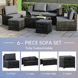 Garden Vida Islay 6-Seater Rattan Set