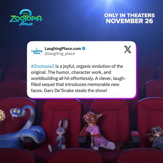 38K views · 985 reactions | The reviews are slithering in — and De’Snake is de'unexpected star  See #Zootopia2PH on the big screen — book your tickets now! https://disney.asia/6263vk | Walt Disney Studios | Facebook
