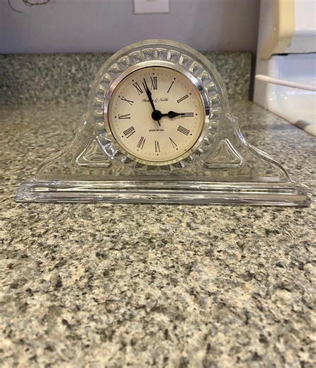 Vintage Sterling & Noble Genuine Lead Crystal Mantel/desk Clock - Etsy