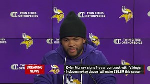 Kyler Murray addresses media in his introductory press conference as a Minnesota Viking
