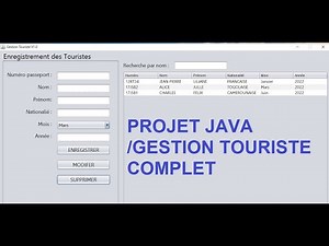 TUTO JAVA : gestion touriste Java étape par étape en utilisant la base de données #sqlite e