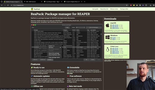 【搬运】【REAPER脚本教学系列】2、如何安装脚本和扩展