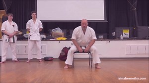 13K views · 230 reactions | Using a chair to facilitate escape. An extract from a recent app video. Hundreds of hours of exclusive practical karate, self-defence and kata bunkai information which is updated every week. Search the AppStore or Google Play for “iain abernethy” to join the global practical karate community. | Iain Abernethy | Facebook