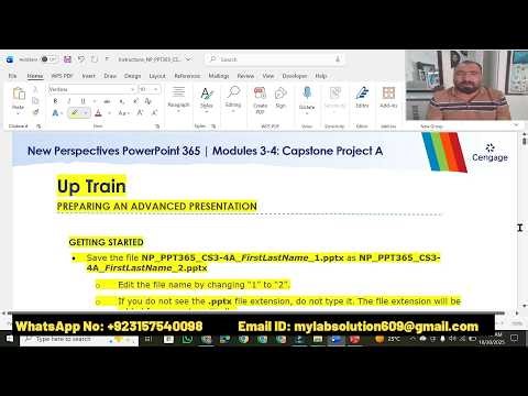 New Perspectives PowerPoint 365 Modules 3-4 Capstone Project A | Up Train