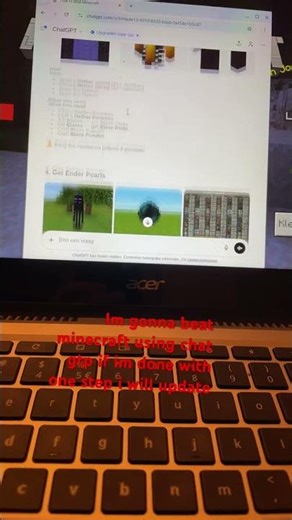 Beating minecraft using chat gtp
