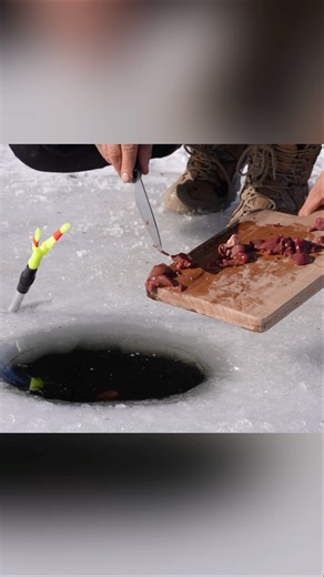 Ice Fishing on a Frozen Lake: The Heated Metal Technique #fishing #fish