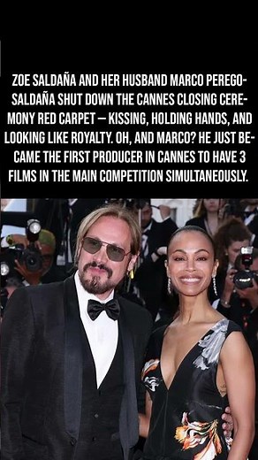 Zoe Saldaña & Her Husband Marco Just Owned Cannes — And His Cannes Record Is INSANE! 🎬🌹👑