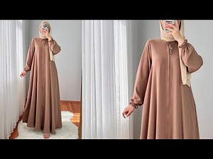 simple casual Abaya cutting and stitching step by step/very easy method