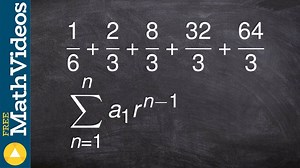 Learn how to write a geometric sequence in summation notation