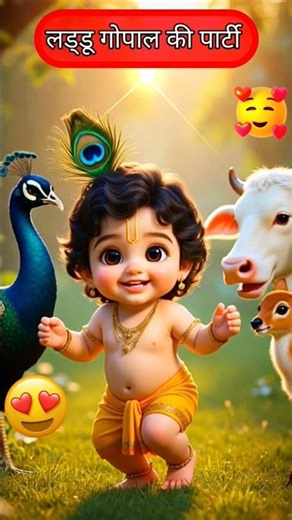 laddu gopal ki new year party Bal Krishna Cute AI Video | Little Krishna #krishna #shorts #asmr